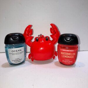Bath & Body Works Pocketbac Holder Crab Ocean Watermelon 3pc Set NEW